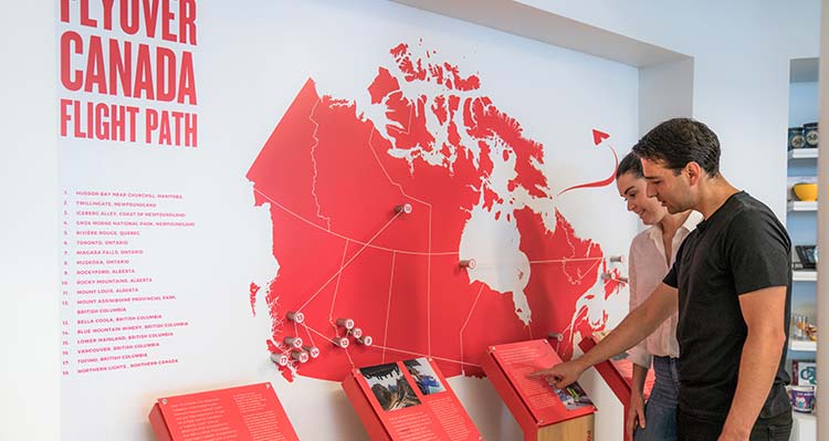 FlyOver Canada Flight Path map